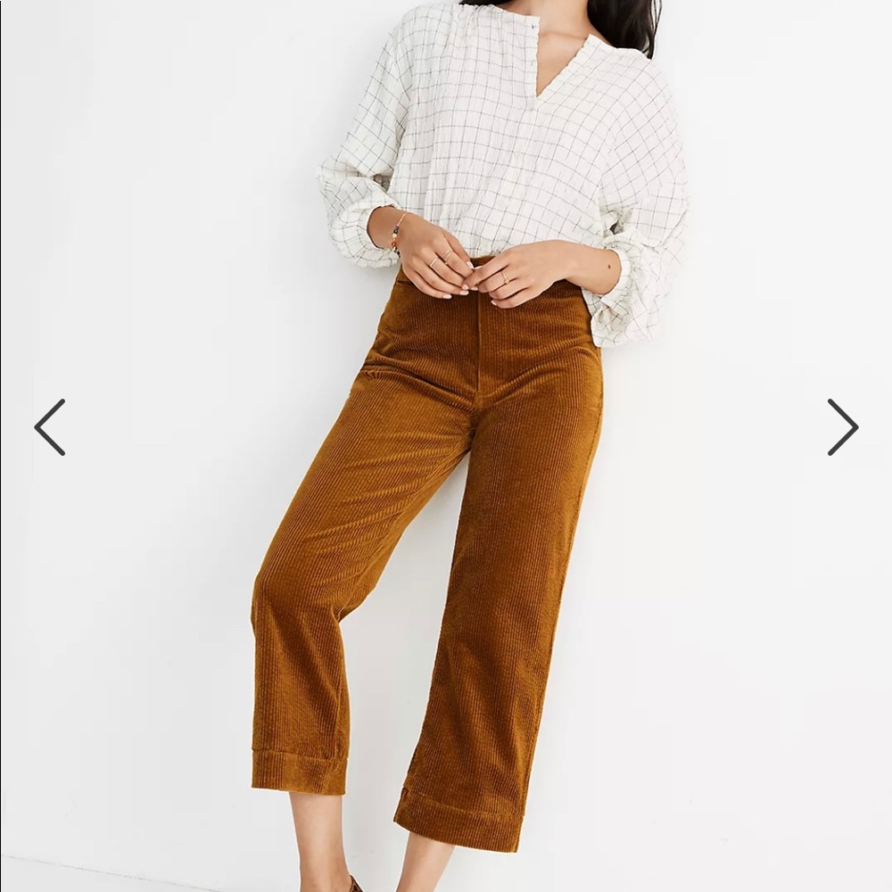Emmet Slim Wide Leg Crop - Corduroy